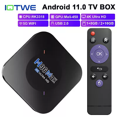 Kaufen Android 11 Smart TV BOX 2+16GB 5G WIFI6 BT 5.0 Media Stream Player Quad Core 4K • 29.69€