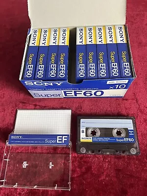 Kaufen MC Leeren Kasstten Sony EF 60 Tape Audio  Cassettes 10 Pieces NEW Original Japan • 45€