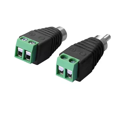 Kaufen RCA Adapter Terminal Set - Verbinder Kabel Auf Cinch Anschluss - Draht Steckverb • 4.99€