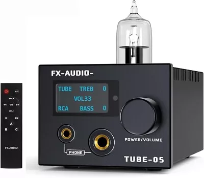 Kaufen KGUSS FX-Audio- TUBE-05 HiFi Vakuum 12AU7 Röhren Kopfhörerverstärker Bass Höhen • 99€
