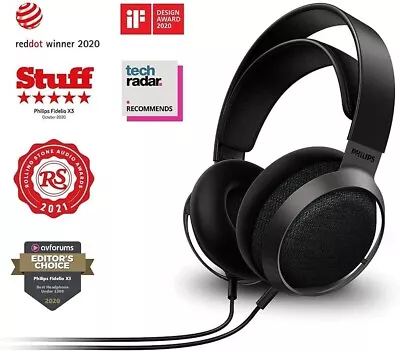 Kaufen Philips Fidelio X3/00 Over Ear Kopfhörer Headphones HR Audio Kopfbügel Glasfaser • 172.90€
