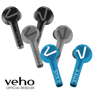 Kaufen Veho Stix Ii True Drahtlose Ohrer | Bluetooth V5.1 - Schwarz, Aqua Oder Grau      • 153.66€