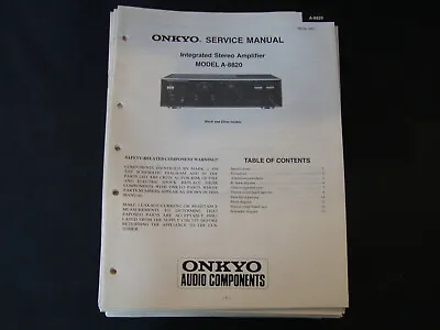 Kaufen Original Service Manual Onkyo A-8820 • 11.50€
