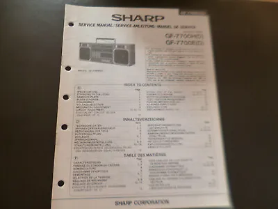 Kaufen Original Service Manual Schaltplan  Sharp GF-7700H/E • 11.90€