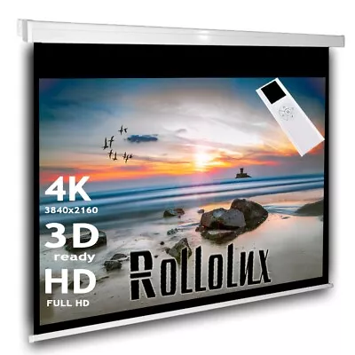 Kaufen Rollolux Heimkino Beamer Motorleinwand 244 X 200 (238x178)cm 4:3 HDTV 4K 3D • 139.90€