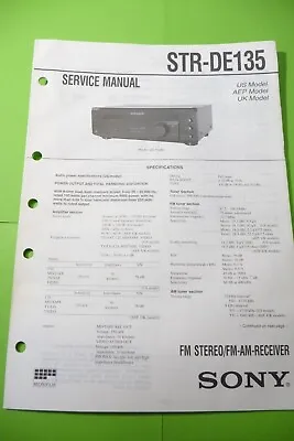Kaufen Service Manual-Anleitung Für Sony STR-DE135  ,ORIGINAL ! • 12€