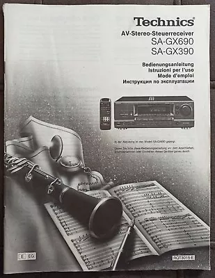 Kaufen Bedienungsanleitung Für AV-Stereo-Receiver Technics SA-GX 690 /GX390 In D/I/F/Ru • 7.89€