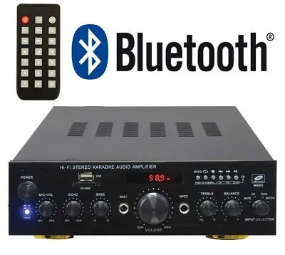 Kaufen Verstärker Audio Hifi Karaoke- Stereo 200W Bluetooth + USB/SD / Fm Und • 114.34€
