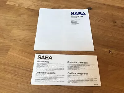 Kaufen Saba Compact System CS 3560 Anleitung Und Gerätepass Für Kompakt-Stereoanlage  • 2€