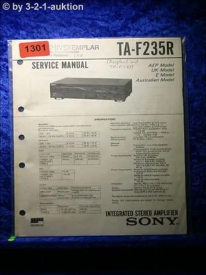 Kaufen Sony Service Manual TA F235R Amplifier (#1301) • 14.95€