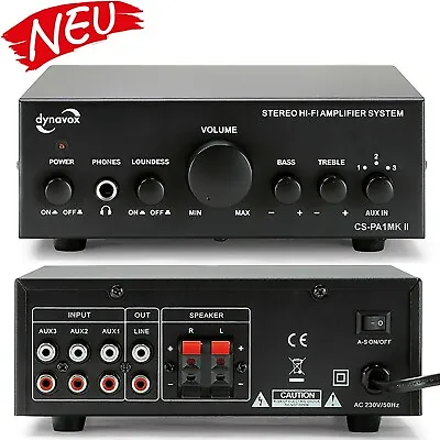 Kaufen Dynavox CS-PA1 MK II Mini Stereo-Verstärker, Klangregelung,Bass,Hochton Schwarz • 89.90€