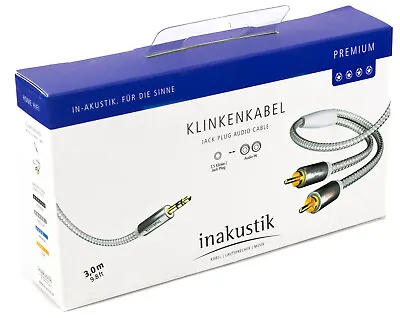 Kaufen Inakustik Premium Klinkenkabel 3m 2x Cinch RCA  > 3,5mm Klinke AUX Jack Plug 482 • 19.95€