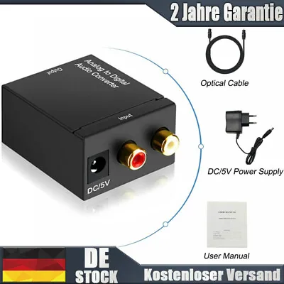 Kaufen Digital Analog Audio Konverter Optischer Koaxial Toslink Adapter RCA Klinke L/R • 12.87€