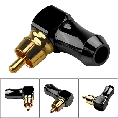 Kaufen Zuverlässiger Cinch Rechter Winkel Stecker Kupfer Adapter Für Audio Video Konn • 4.52€