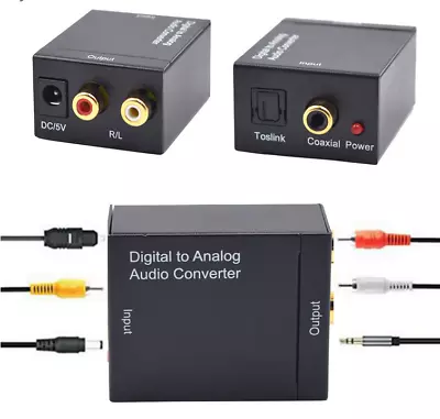 Kaufen Digital Optisch AUX L/R Koaxial Auf Analog RCA Audio Konverter Adapter Kabel DHL • 14.99€