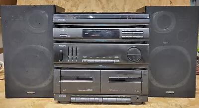 Kaufen Philips AS 405 Stereo Midi System Mit, Plattenspieler, Zwei Kassetten - Getestet • 151.74€