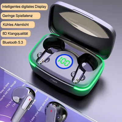 Kaufen Bluetooth Kopfhörer In Ear Kabellos Stereo Ohrhörer Schwarz Mit Ladebox NEU • 12.75€