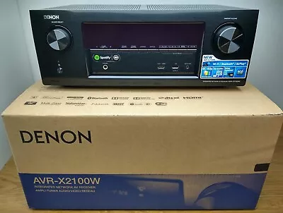 Kaufen Denon AVR-X2100W 7.2-A/V-Receiver, Spotify, WLAN, Bluetooth, 150 Watt Pro Kanal • 299€