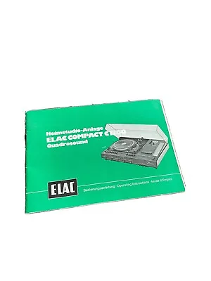 Kaufen Anleitung Elac Compact C1300 Quadrosound Manual Hi-Fi 70er Jahre • 8.50€