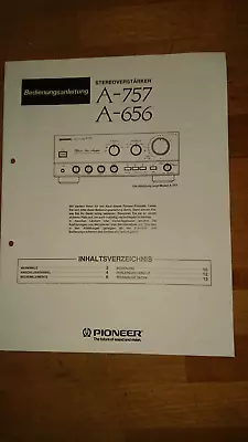 Kaufen Pioneer A-757 / A-656   Bedienungsanleitung Operating Instuctions Manual • 65€