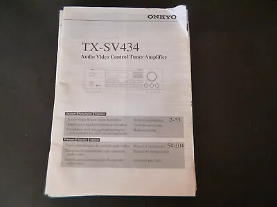 Kaufen Original Service Manual Schaltplan Onkyo TX-SV434 • 12.50€