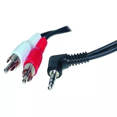Kaufen 1,5m Chinch Kabel Adapter 2x Cinch AUX Auf 3,5mm Klinke Kopfhörer Winkel Stecker • 5.59€