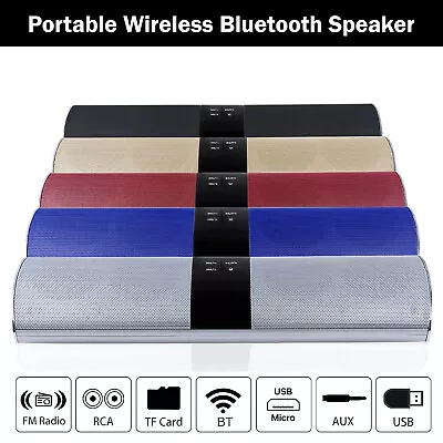 Kaufen Kabellose Tragbare Bluetooth Lautsprecher Subwoofer USB/TF/FM Stereo Bass Lautsprecher • 25.35€
