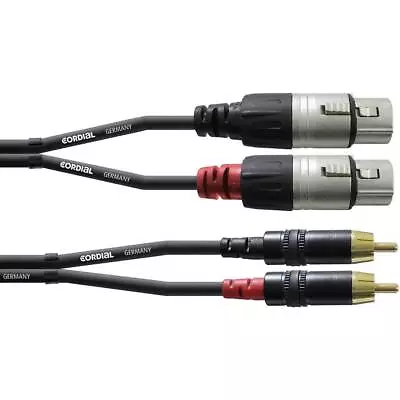 Kaufen Cordial CFU 3 FC Audio Adapterkabel [2x XLR-Buchse - 2x Cinch-Stecker] 3.00 M • 20.33€
