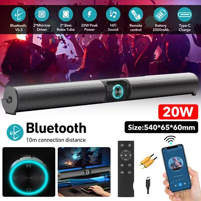Kaufen Bluetooth Tisch Soundbar Subwoofer TV Heimkino System Lautsprecher 3D Surround • 41.93€