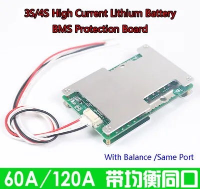 Kaufen 3S 4S 60A-120A Lithium Li-ion LiFePo4 Battery BMS Protection Board W/Balance  • 15.83€
