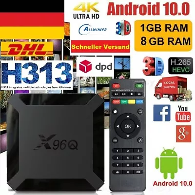 Kaufen 2024 X96Q Smart Android TV Box 10.0 H313 Allwinner Quad-Core 4K 2024 DE OVP TOP • 25.99€
