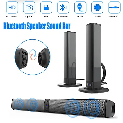 Kaufen Bluetooth Soundbar TV Sound System 3D Surround Subwoofer Lautsprecher USB/AUX DE • 46.97€