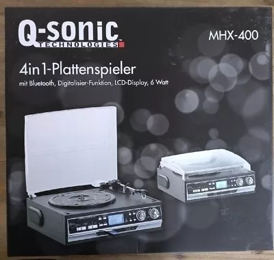 Kaufen Q-Sonic 4in1-Plattenspieler Mit Bluetooth, Digitalisier-Funktion Und Software • 49€