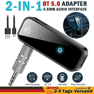 Kaufen Bluetooth 5.0 Audio KFZ Adapter Sender Empfänger Für TV Laptop Stereoanlage AUX • 11.99€