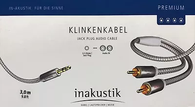 Kaufen Inakustik Premium Klinke-/Cinchkabel 3,0m Vergoldet, UVP 27,49 € • 18.49€