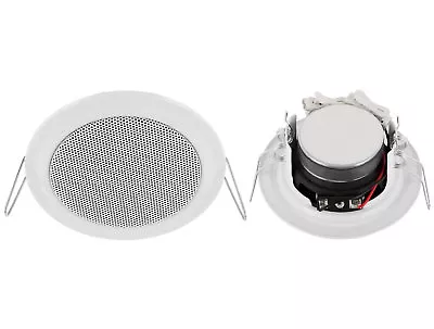 Kaufen Vollmetall Einbau Lautsprecher Weiß 11W RMS 45W Musikleistung Breitband • 14.90€