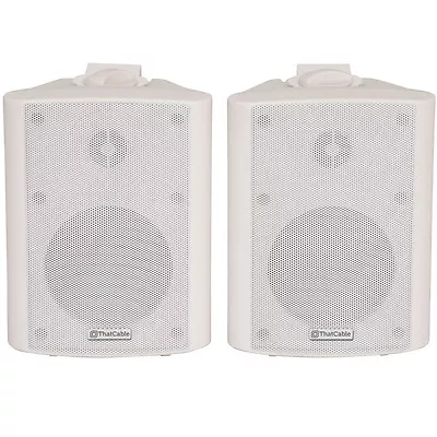 Kaufen Paar 4  2-Wege Stereo Lautsprecher 70 W 8 Ohm Weiß Mini Wandmontage Hintergrund HiFi • 68.68€