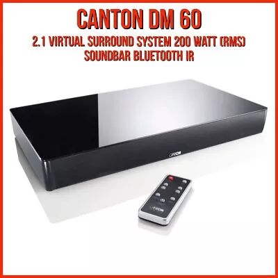 Kaufen CANTON DM60 2.1 Heimkino-System 200W (RMS) Schwarze Mit Glasplatte NEUWERTIG ! • 359€
