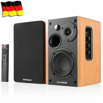Kaufen 2-Weg Bluetooth Regal Lautsprecher Heimkino Desktop Bookshelf Box Set 80W • 115.99€