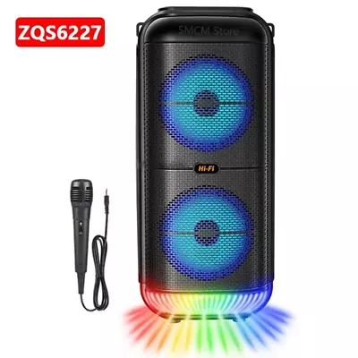 Kaufen Hochwertiger 6 Zoll Kabelloser Bluetooth Lautsprecher - Tragbarer Karaoke Party DJ Audio • 145.28€
