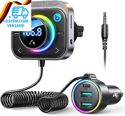 Kaufen JOYROOM Bluetooth 5.3 Adapter Auto,【Bass Boosted & Hi-Fi Stereo】Musik FM Transmi • 38.61€