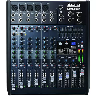 Kaufen ALTO Live 802 - 8-Kanal Mixer Studio Und Bühne - Phantomspeisung - OVP & NEU • 350€