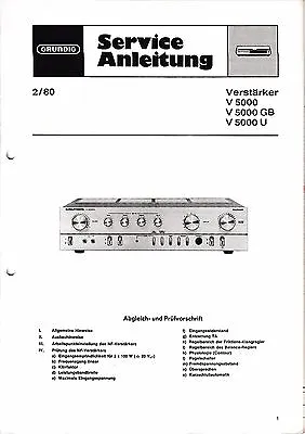 Kaufen Service Manual-Anleitung Für Grundig V 5000  • 11.50€