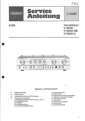 Kaufen Grundig  Service Manual Für V 5000-GB-U Mit Grundig Rep.-Tipp  Deutsch Copy • 10.10€