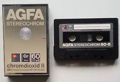 Kaufen 1 Stück Musikkassette Leer, AGFA Stereochrom, 60+6 • 3.90€