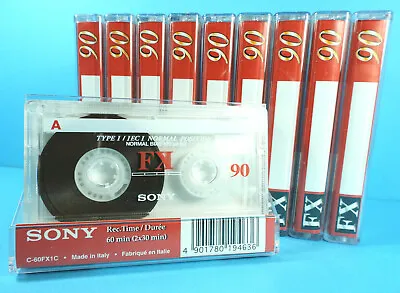 Kaufen 🙈 10x SONY FX 90 * IEC TYPE 1 * Tapes Cassettes Kassetten кассеты Casetes * 08 • 19.50€