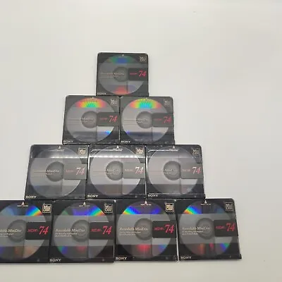 Kaufen 10 Stück SONY MDW-74 MiniDisc MD Mini Disc Mini Disk - 74 Min TOP GETESTET BLANK • 49.99€