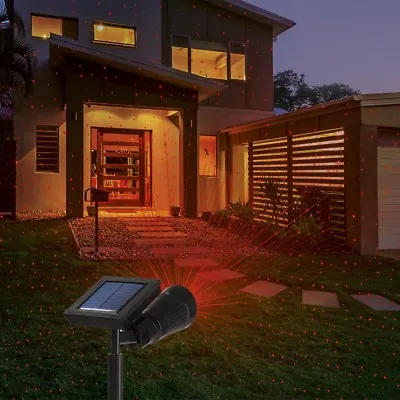 Kaufen EASYmaxx Solar Laserstrahler Außenstrahler Lichtpunkte Rot 3,2 V Laser Leuchte • 19.95€