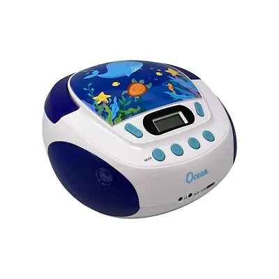 Kaufen Metronic UKW/FM Radio CD-Player Kinder Ozean USB-A SD AUX-IN Blau Weiß • 39.99€