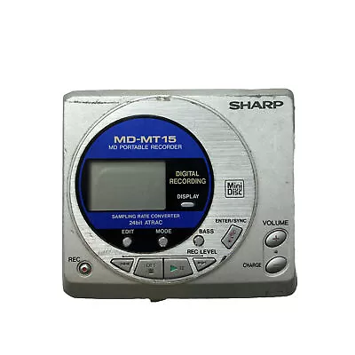 Kaufen Sharp MD MT15 Minidisc Tragbarer Mini Disc Recorder MD Player „ Funktionsfähig „ • 44.99€